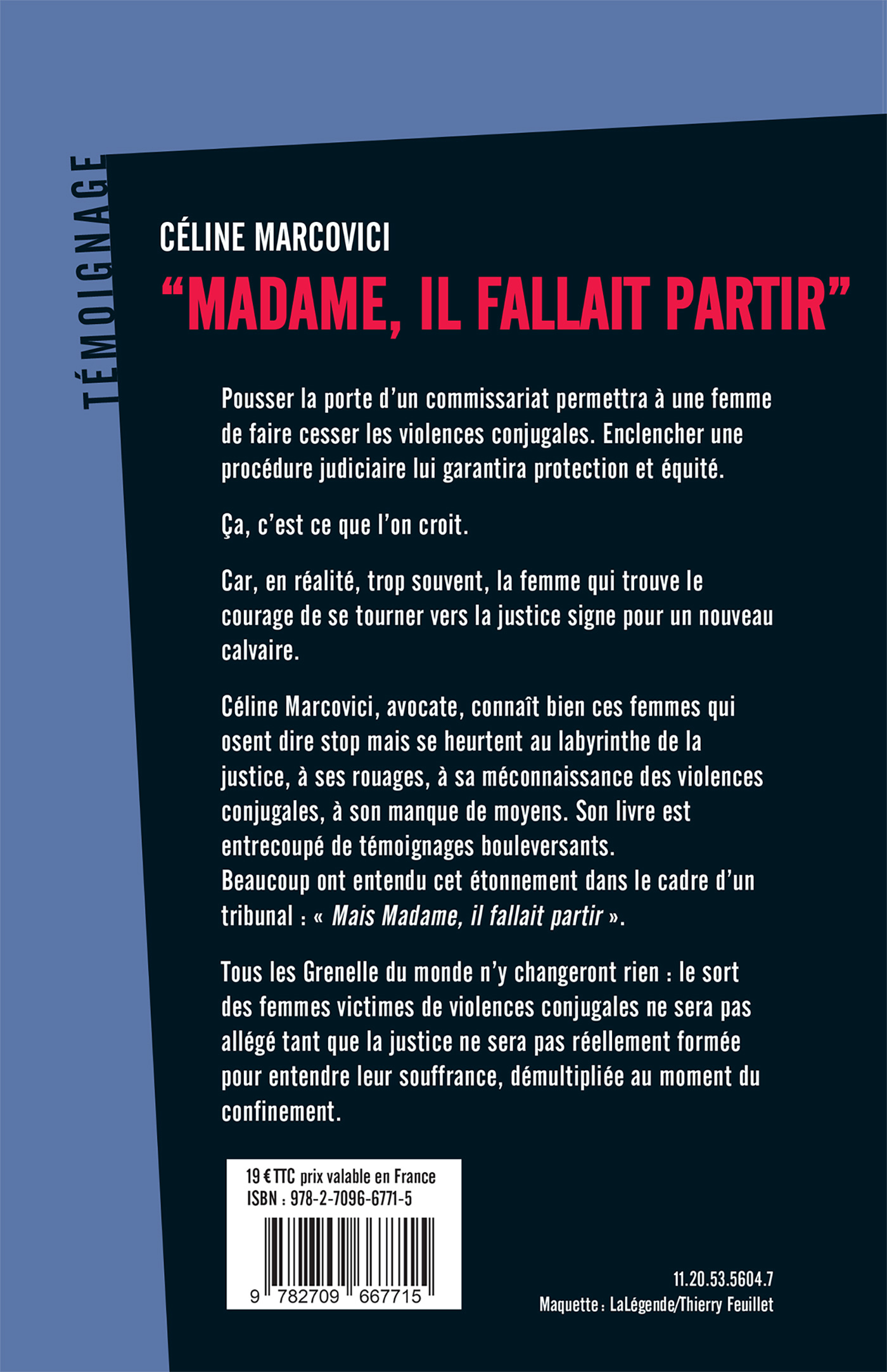 Madame, il fallait partir - Céline Marcovici - LATTES