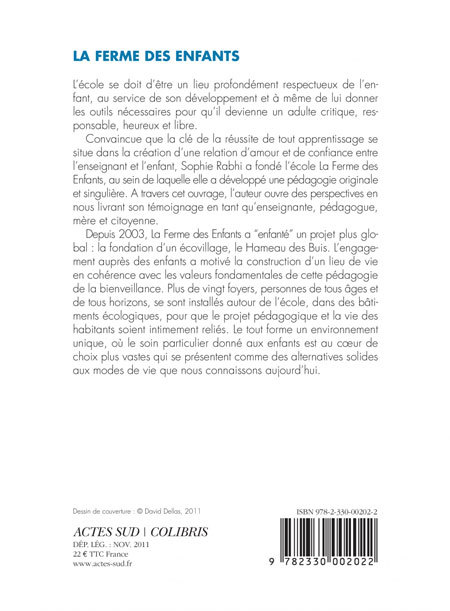 La ferme des enfants - Sophie Rabhi - ACTES SUD
