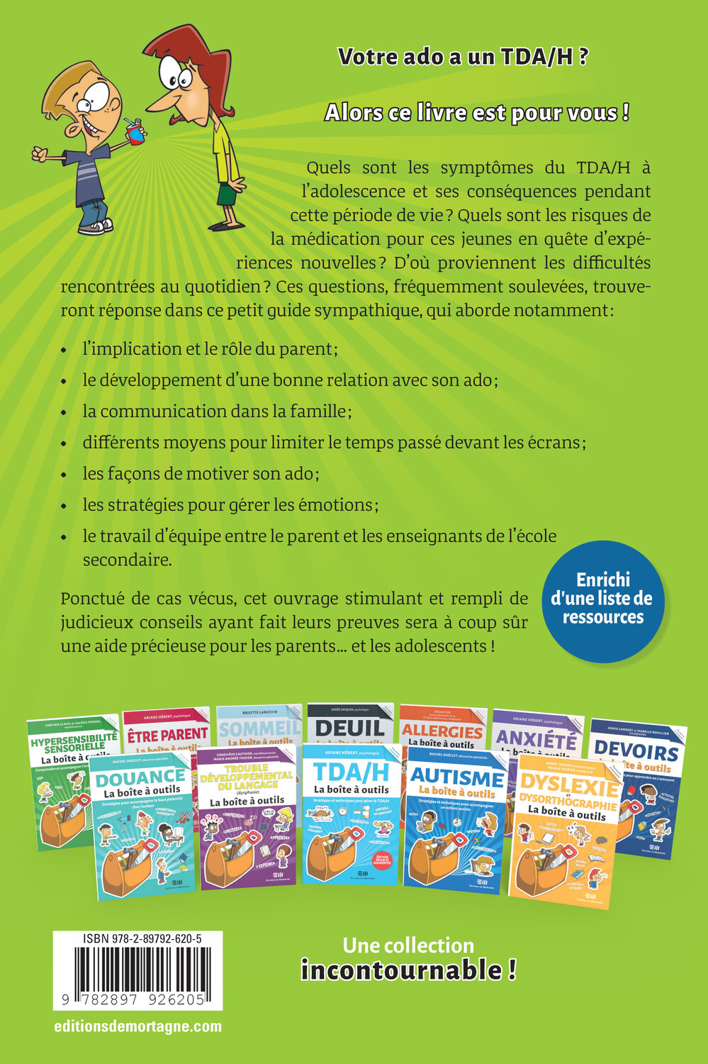 TDA/H chez les ados - La Boîte à outils - Ariane Hébert - DE MORTAGNE