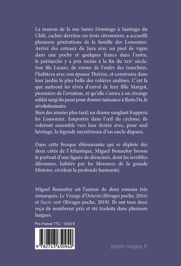 Héritage - Miguel Bonnefoy, Miguel Bonnefoy - RIVAGES