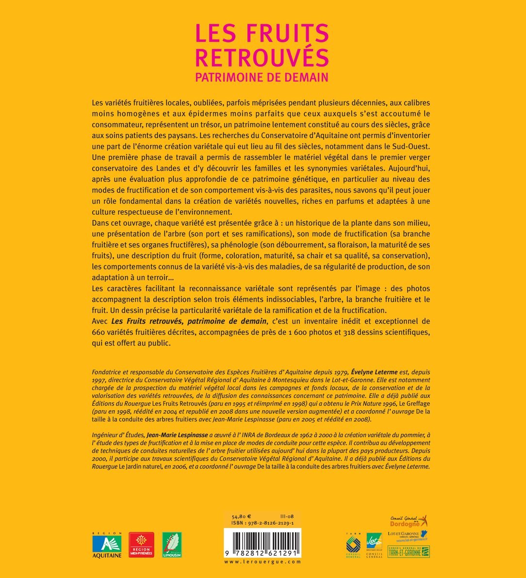 Les fruits retrouvés, patrimoine de demain. - LETERME EVELYNE - ROUERGUE