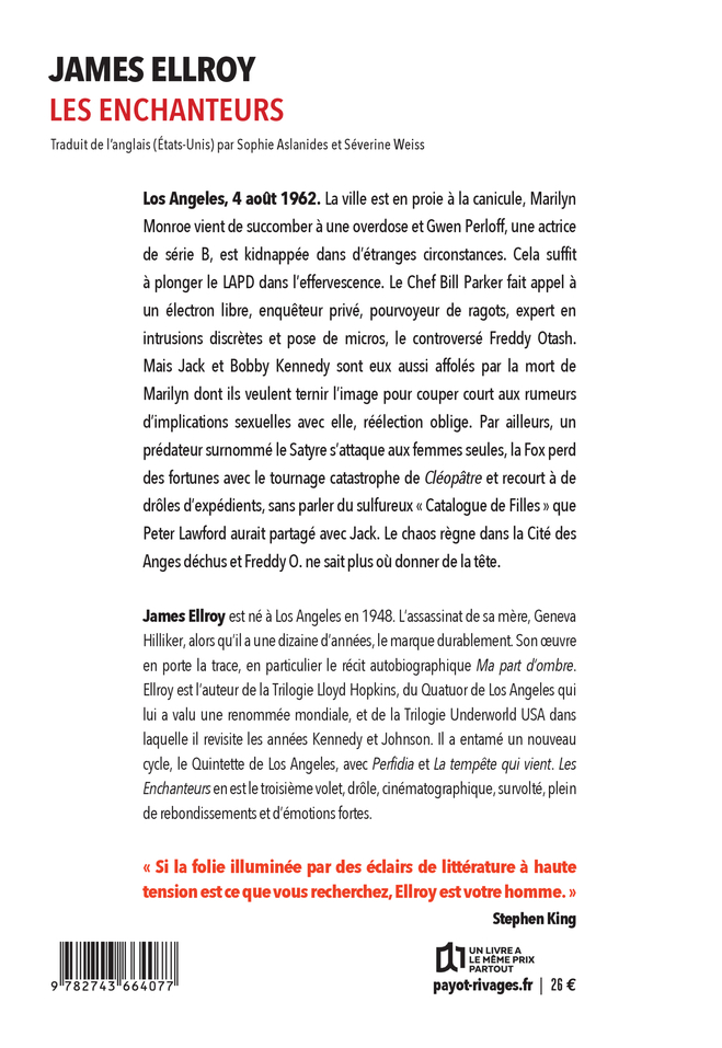 Les Enchanteurs - James Ellroy, Séverine Weiss, Sophie Aslanides - RIVAGES