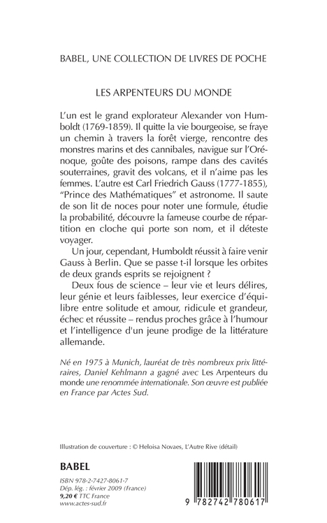 Les Arpenteurs du monde - DANIEL KEHLMANN, Juliette Aubert-affholder - ACTES SUD